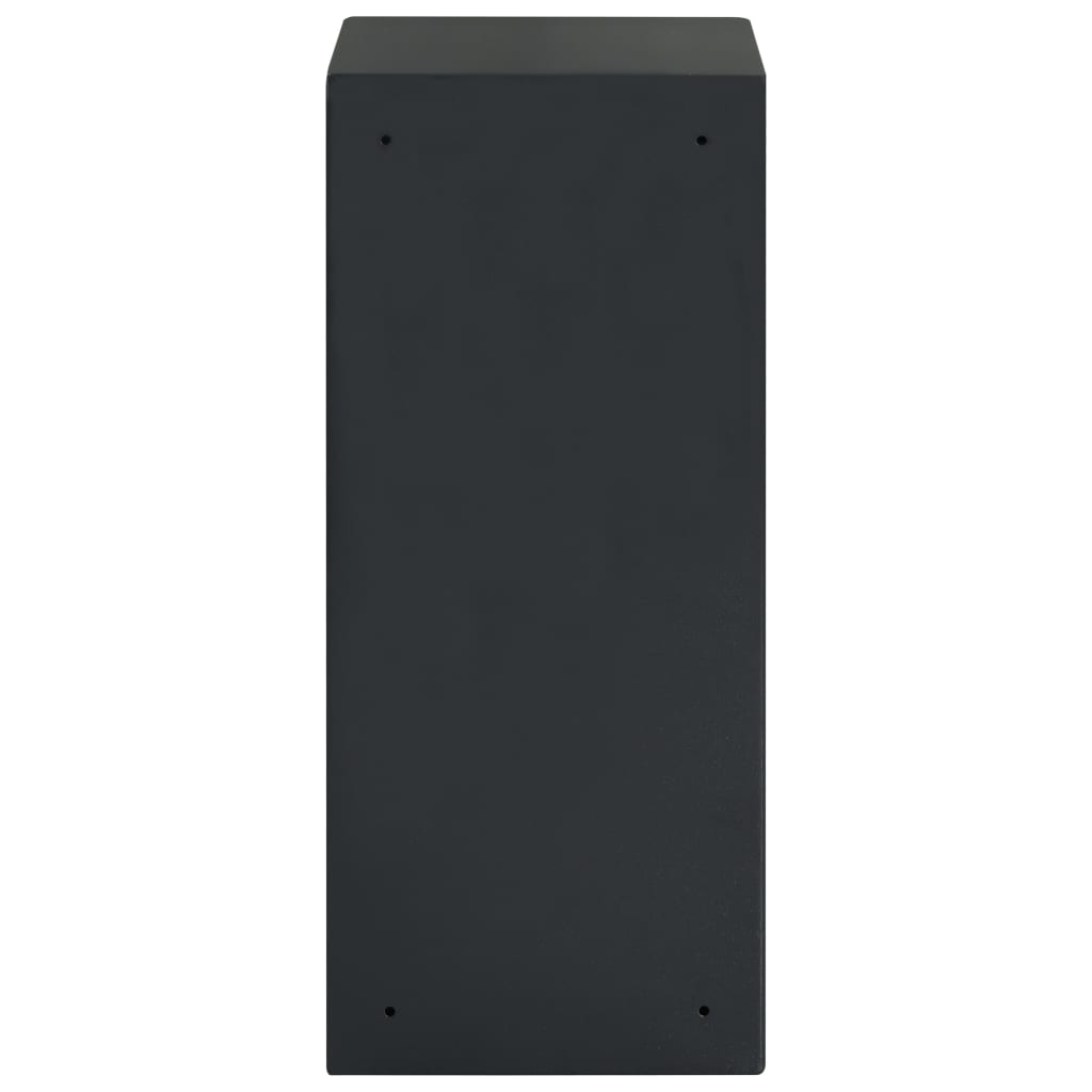 vidaXL Caja fuerte digital con puerta doble gris oscuro 35x31x80 cm
