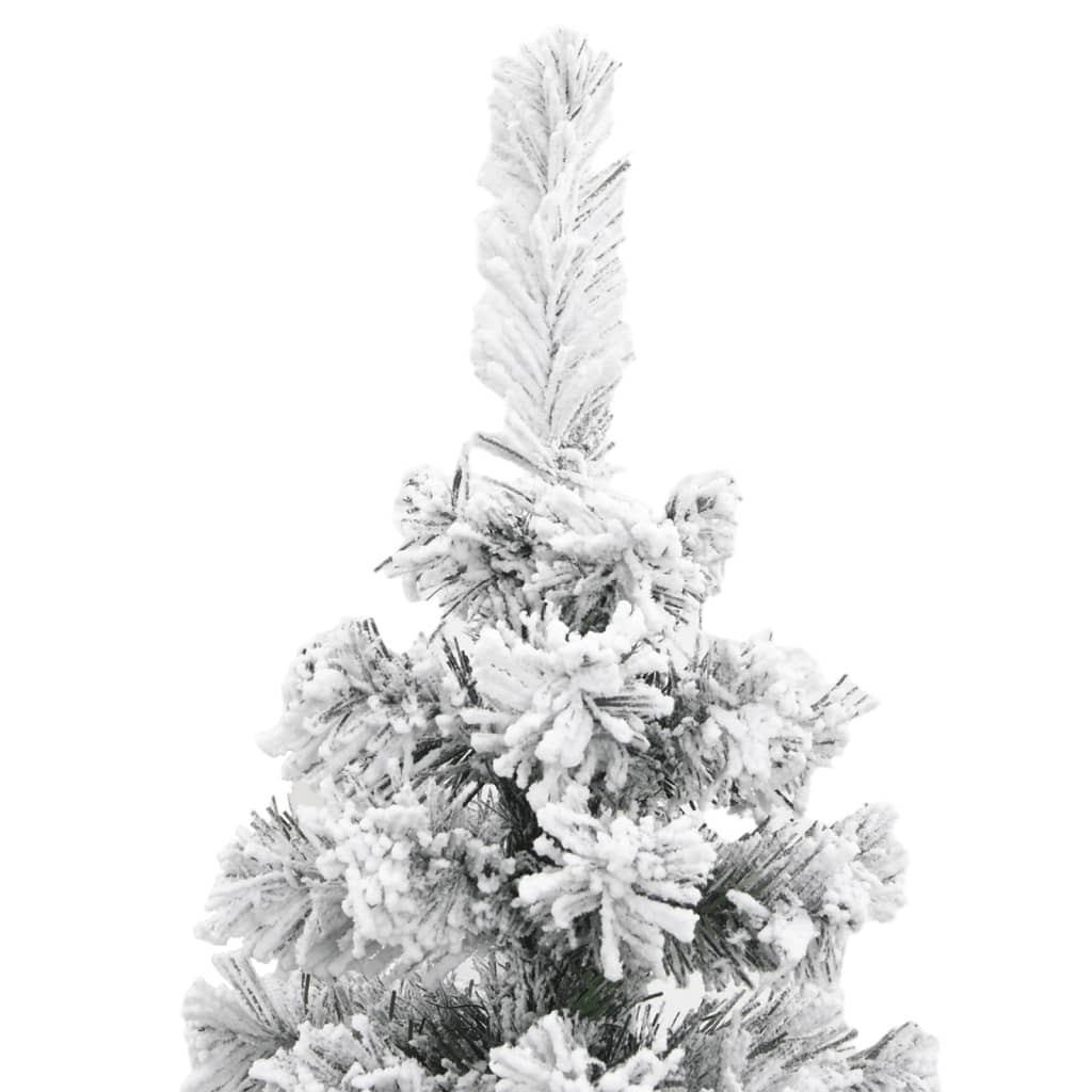 vidaXL Árbol de Navidad artificial verde con nieve PVC 120 cm