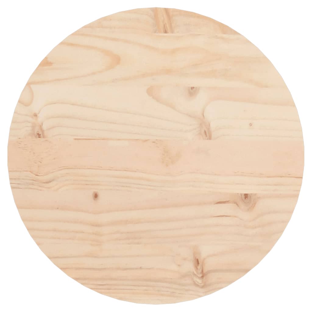 vidaXL Tablero de mesa redondo madera maciza de pino Ø30x3 cm