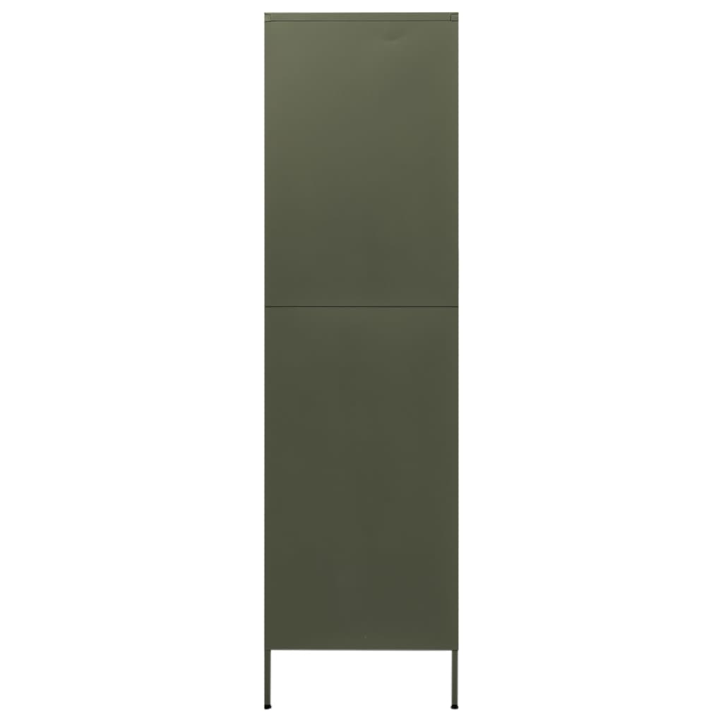 vidaXL Armario de acero verde oliva 90x50x180 cm