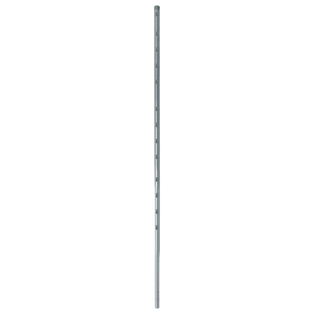 vidaXL Valla con postes de hierro recubierto de zinc 50 m 120/10/30