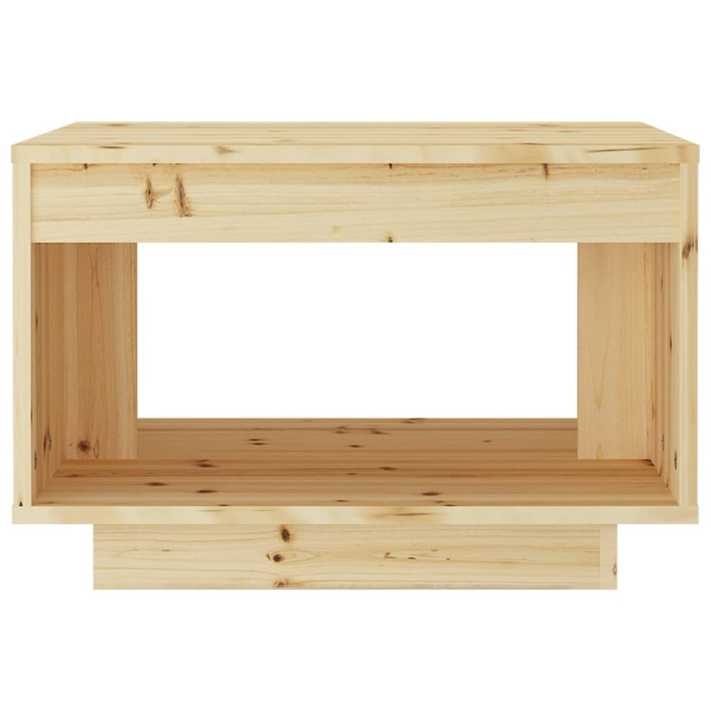 vidaXL Mesa de centro de madera maciza de abeto 50x50x33,5 cm