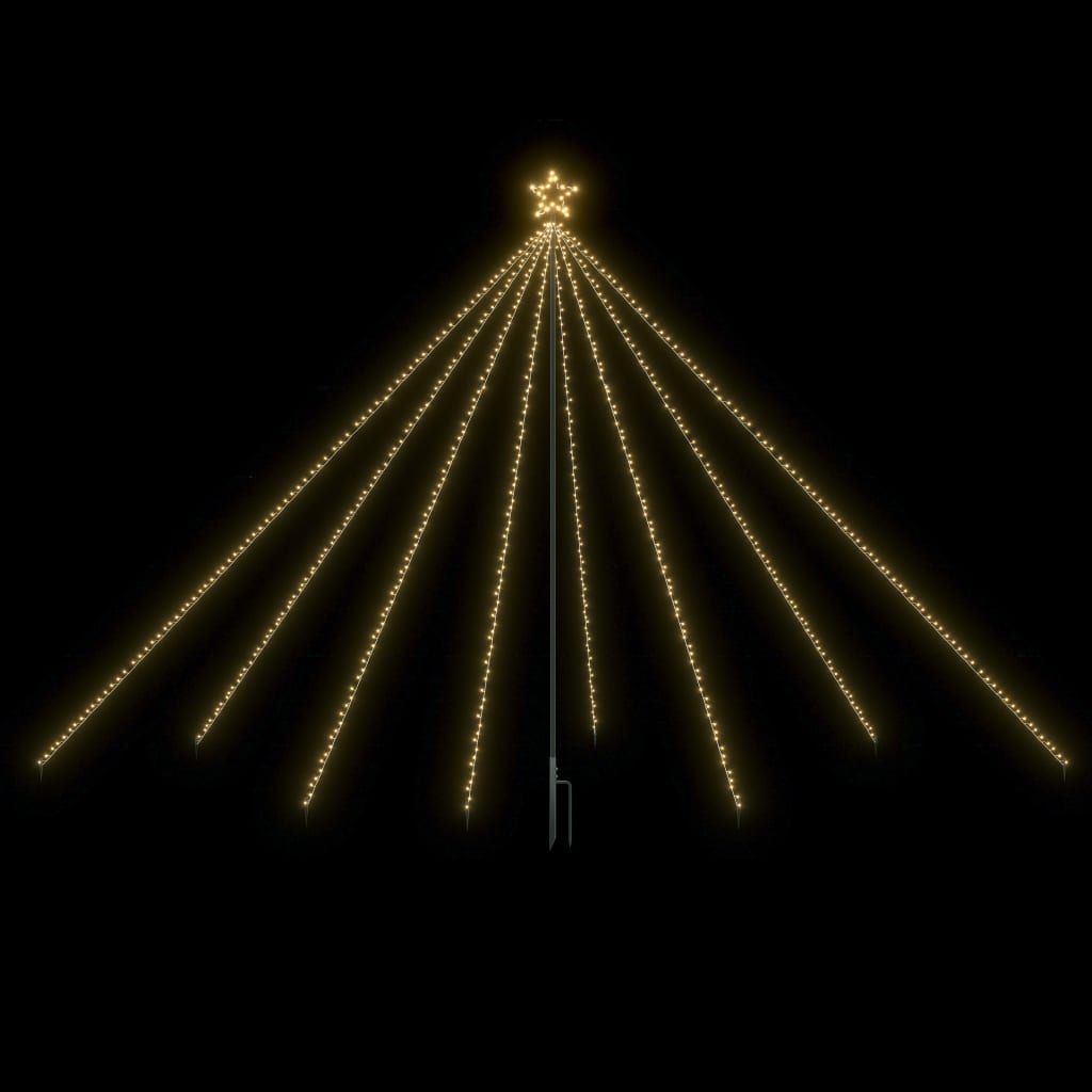 vidaXL Luces de árbol cascada Navidad interior exterior 576 LED 3,6 m