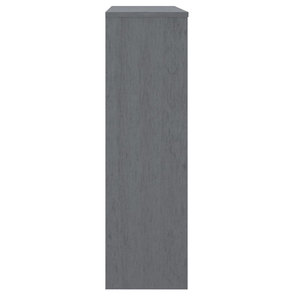 vidaXL Aparador superior HAMAR pino macizo gris oscuro 90x30x100 cm