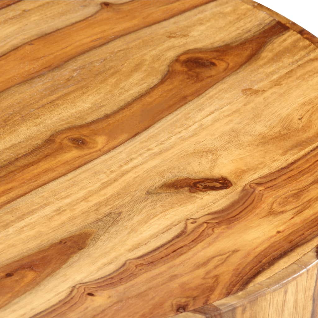 vidaXL Mesa de centro redonda madera maciza de sheesham 65x30 cm