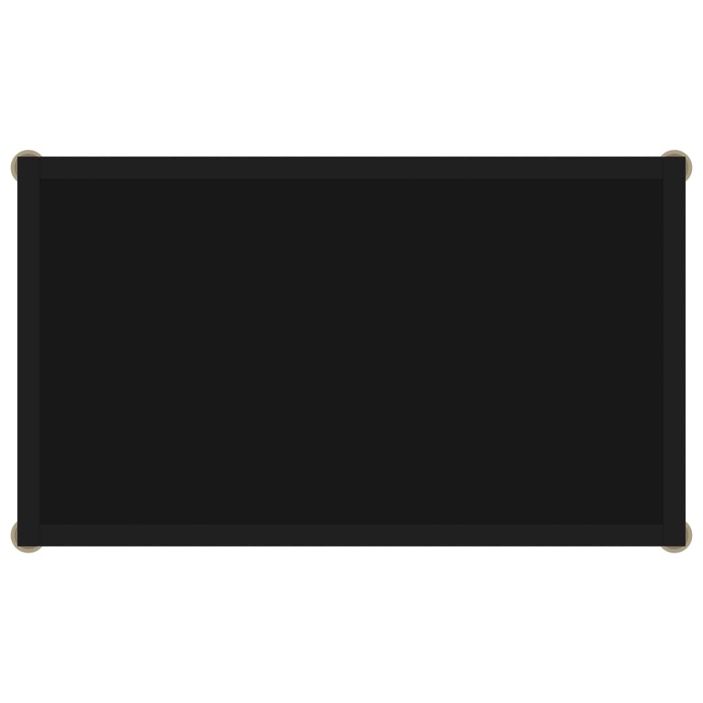 vidaXL Mesa de consola negro vidrio templado 60x35x75 cm