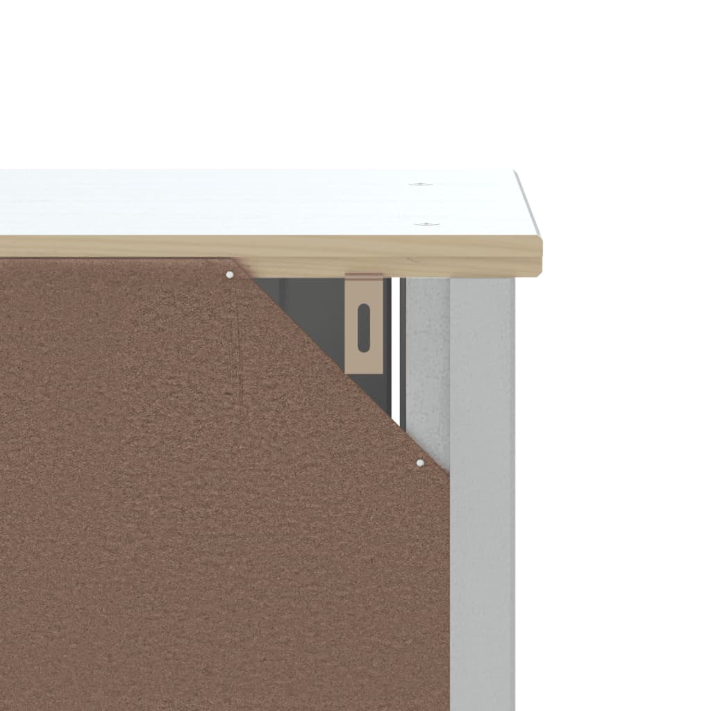vidaXL Mueble de baño BERG madera maciza de pino blanco 40x34x80 cm