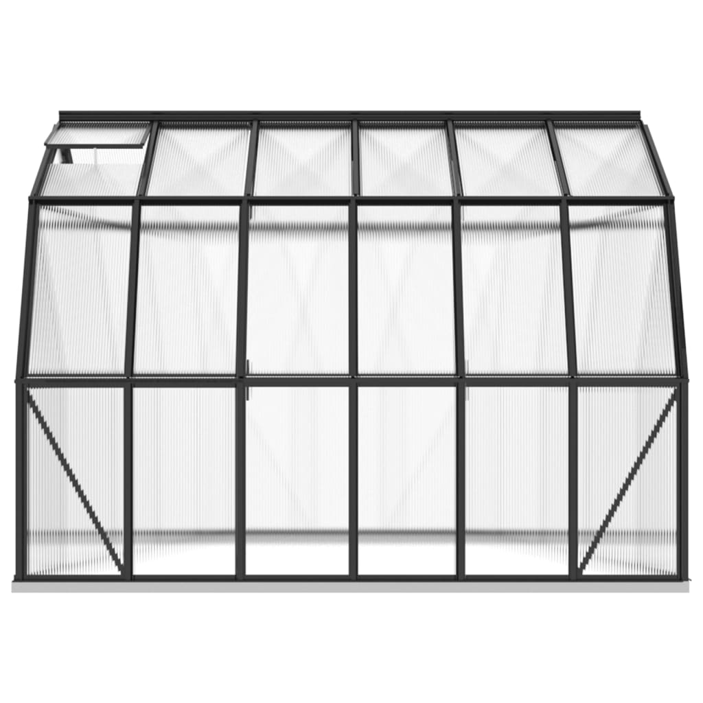 vidaXL Invernadero con estructura de aluminio gris antracita 9,53 m²