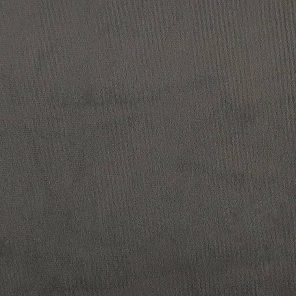 vidaXL Cama box spring con colchón terciopelo gris oscuro 90x200 cm