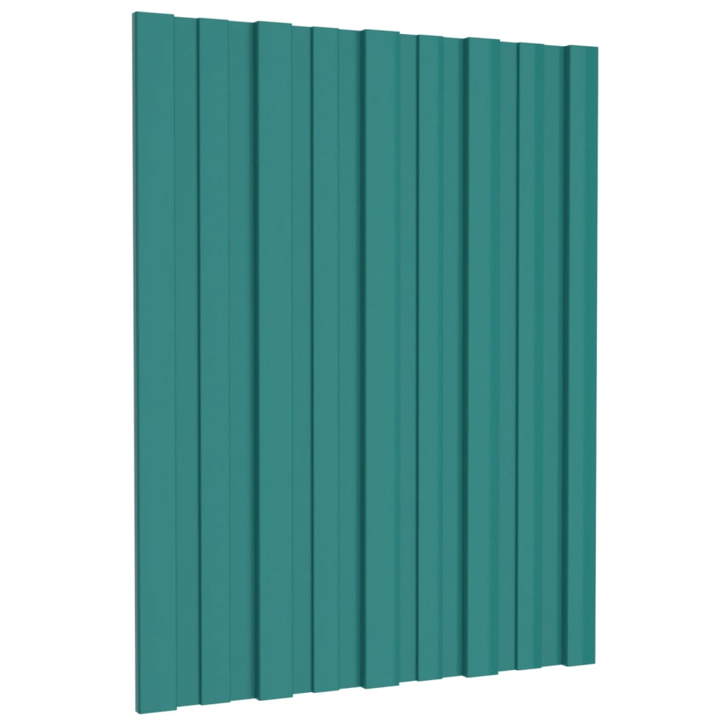 vidaXL Panel para tejado acero galvanizado verde 36 unidades 60x45 cm