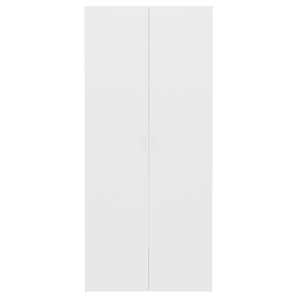 vidaXL Mueble zapatero de madera contrachapada blanco 80x35,5x180 cm
