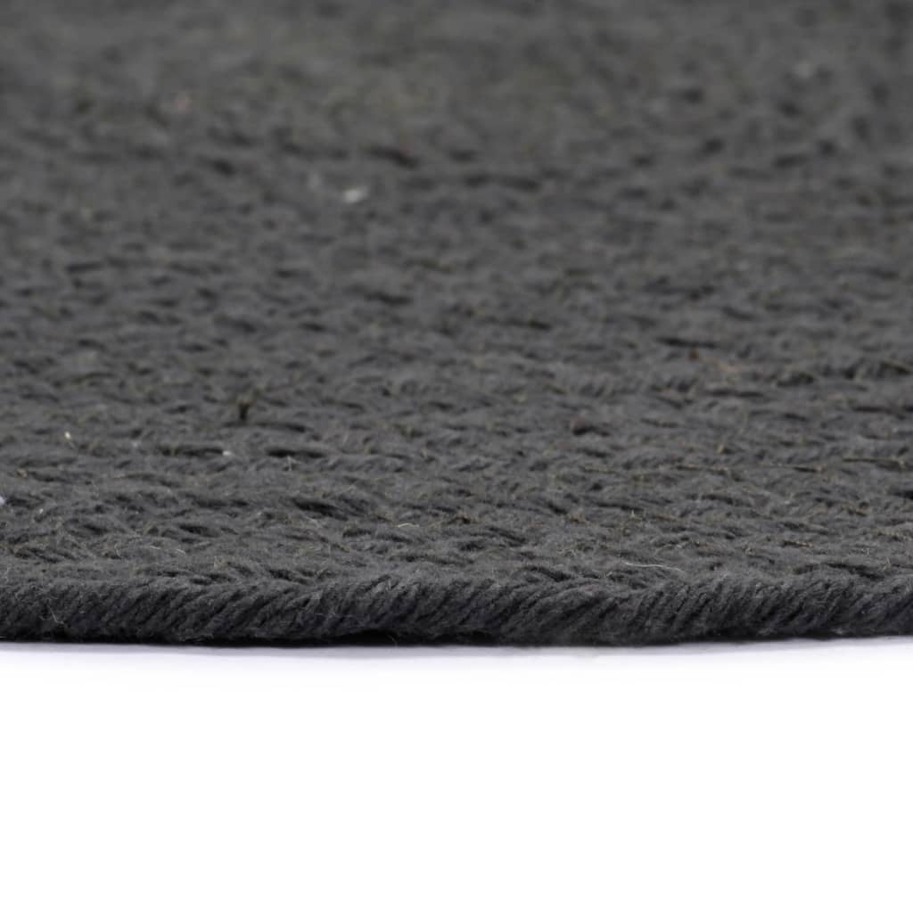 vidaXL Mantel individual redondo 6 uds algodón gris oscuro liso 38 cm