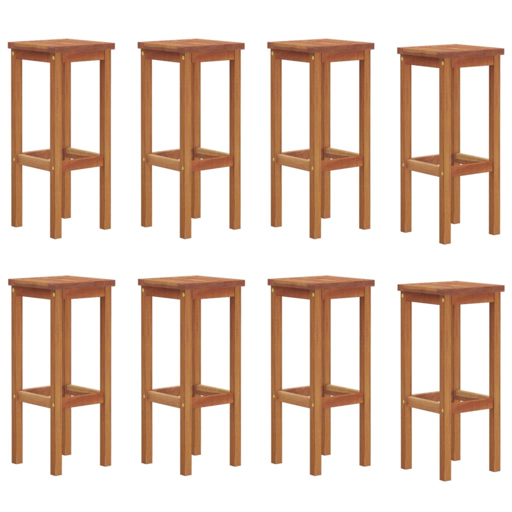 vidaXL Juego muebles de bar de jardín 9 piezas madera maciza de acacia