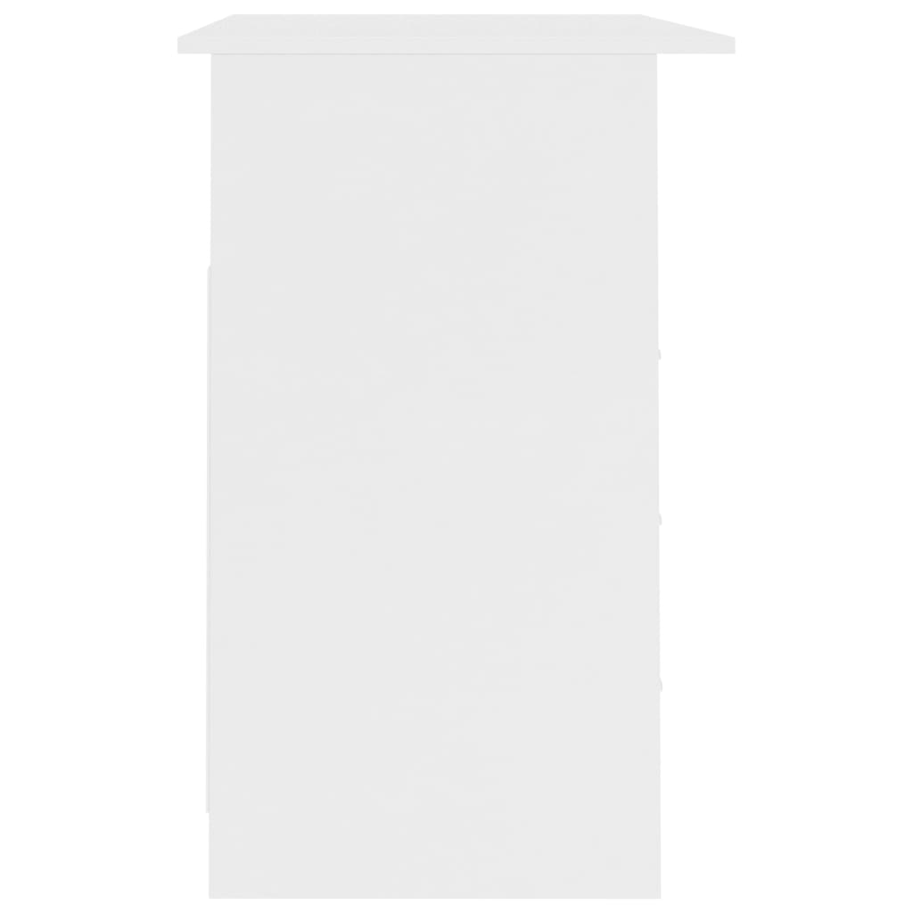 vidaXL Escritorio con cajones de aglomerado blanco 110x50x76 cm