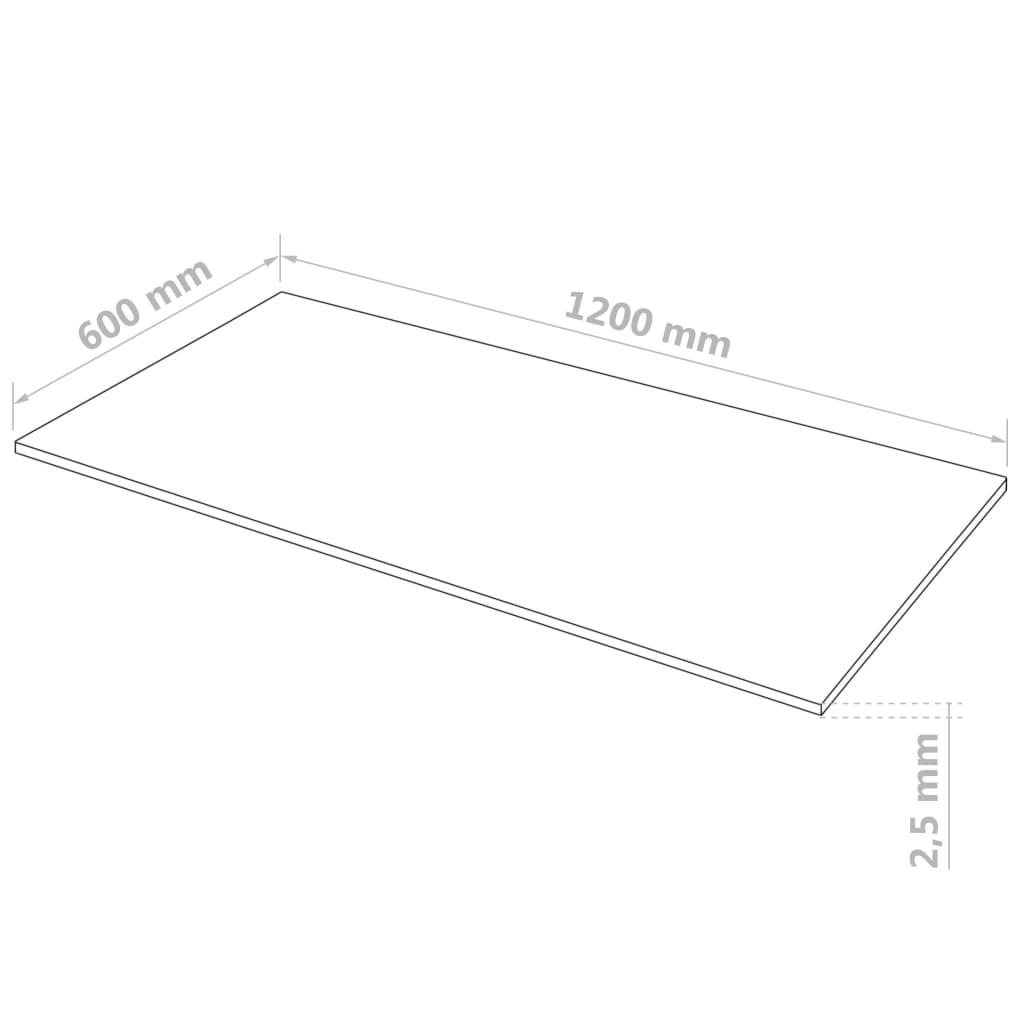 vidaXL Láminas de MDF rectangulares 10 unidades 120x60 cm 2,5 mm