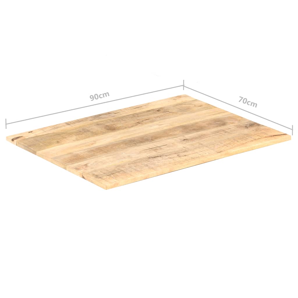 vidaXL Superficie de mesa madera maciza de mango 15-16 mm 90x70 cm