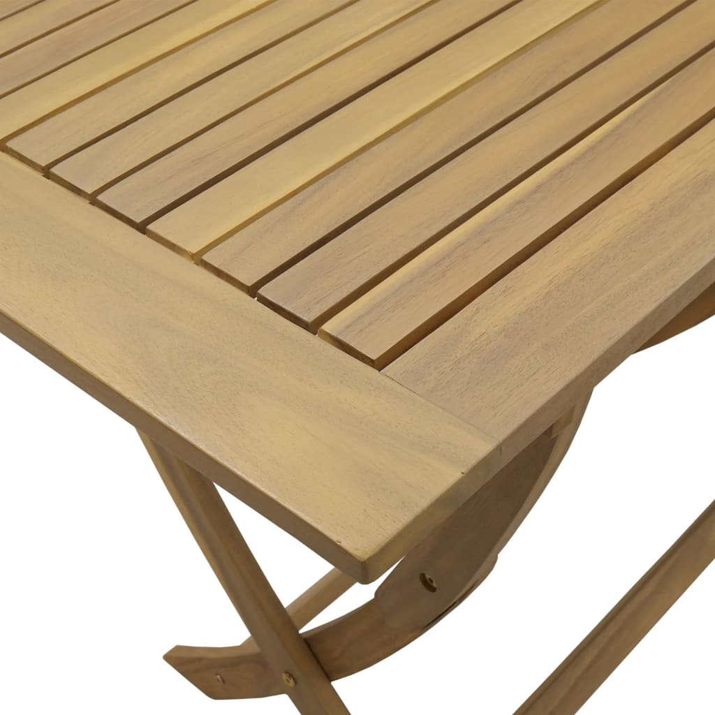 vidaXL Mesa de jardín plegable madera maciza de acacia 110x55x75 cm