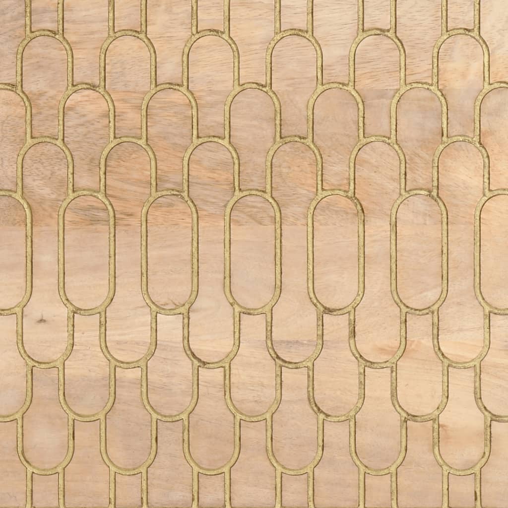 vidaXL Mesa de centro de madera maciza de mango 80x50x40 cm