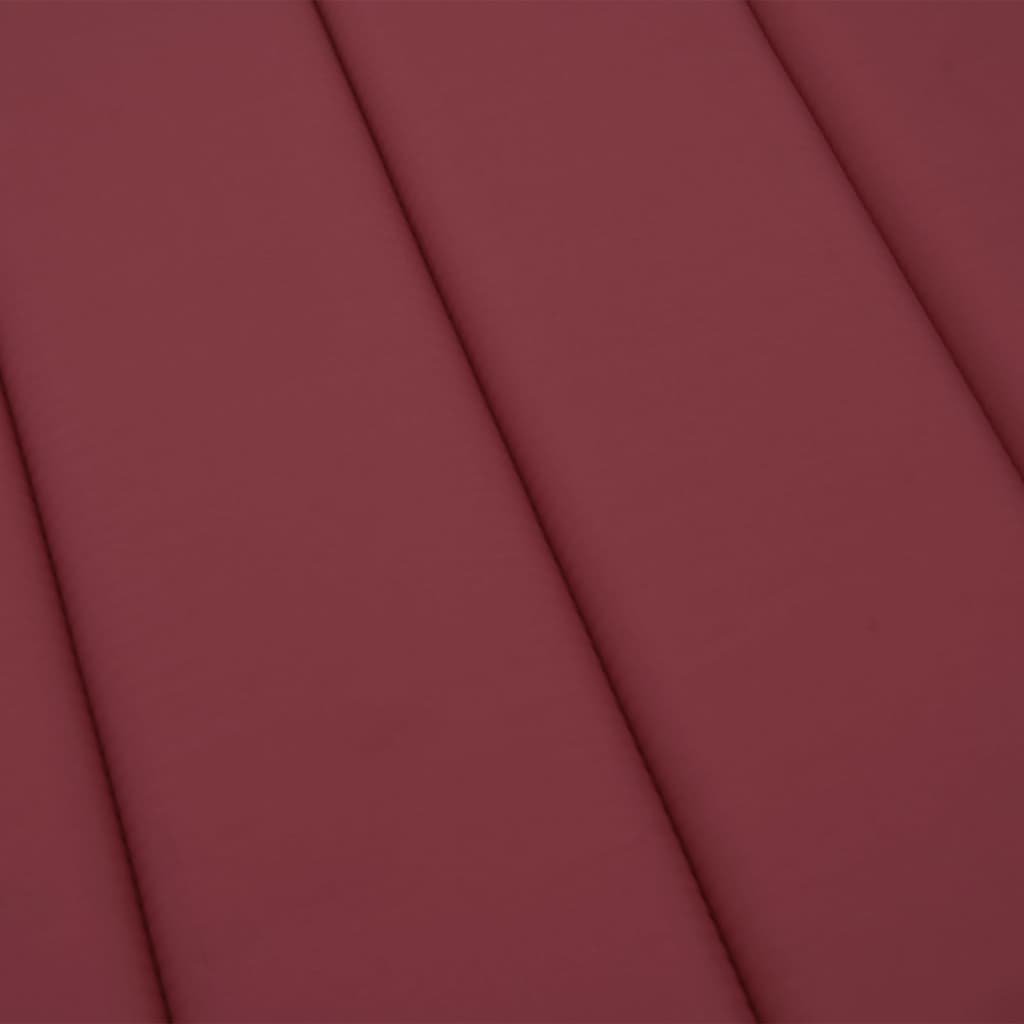 vidaXL Cojín de tumbona de tela Oxford rojo tinto 200x60x3 cm
