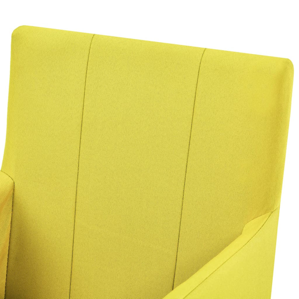 vidaXL Sillas de comedor con reposabrazos 6 unidades tela amarillo