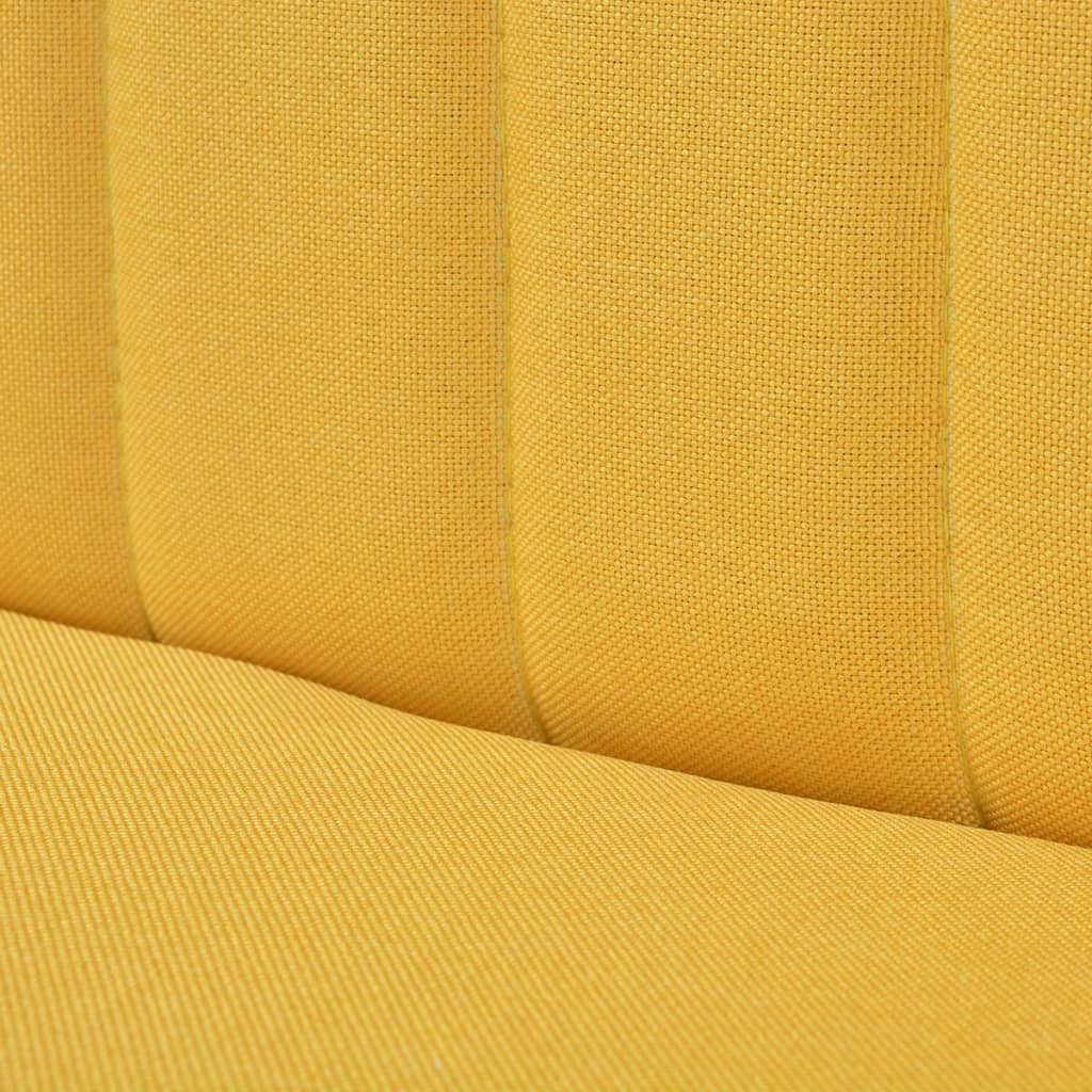 vidaXL Sofá de tela amarillo 117x55,5x77 cm