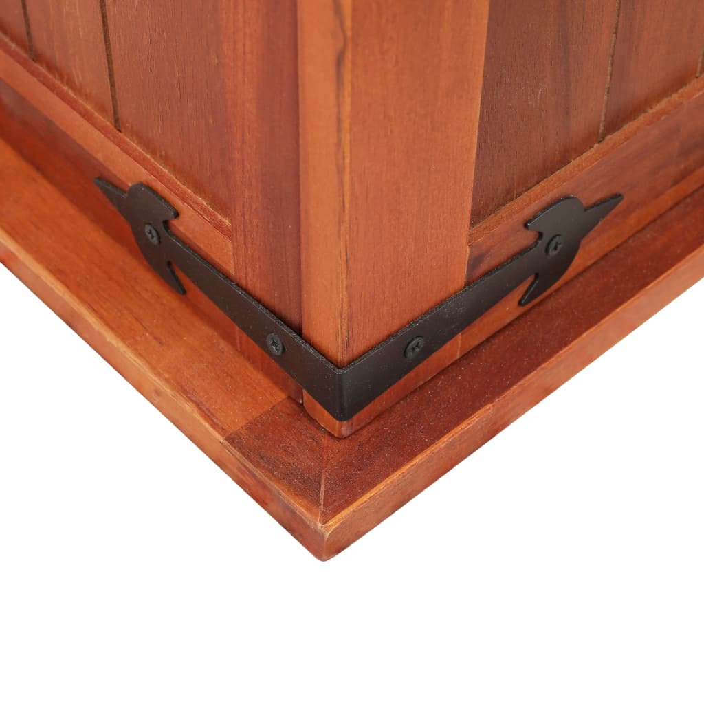 vidaXL Baúl de almacenamiento de madera maciza de acacia 90x45x40 cm