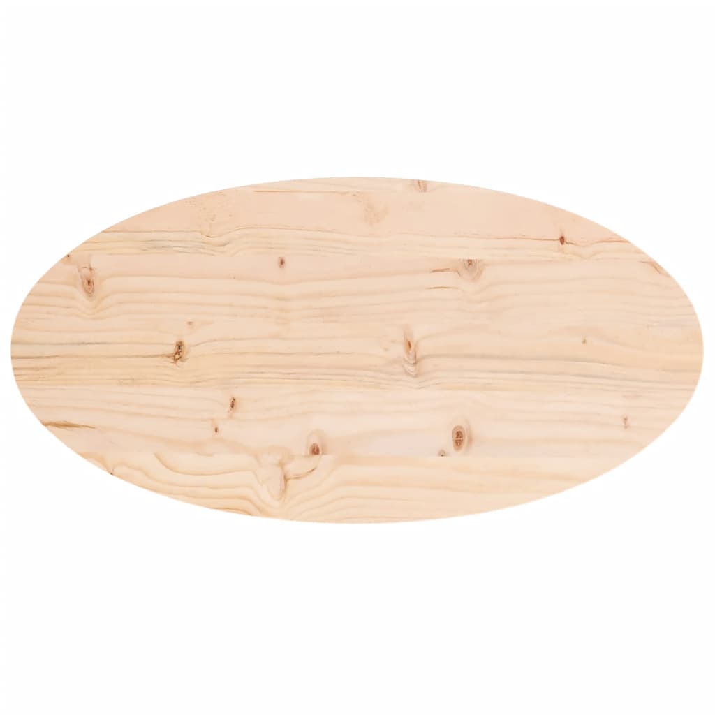 vidaXL Tablero de mesa ovalado madera maciza de pino 60x30x2,5 cm