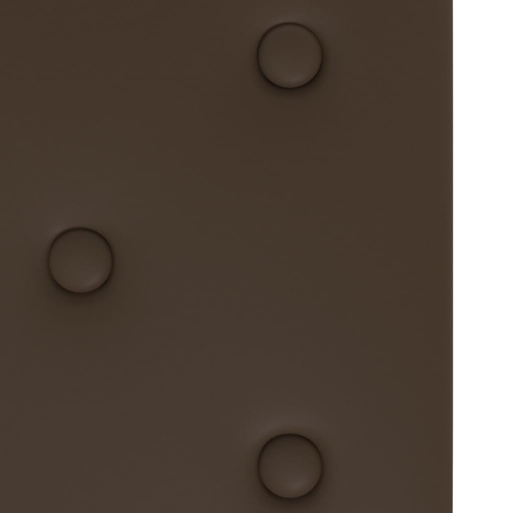 vidaXL Paneles de pared 12 uds cuero sintético marrón 90x30 cm 3,24 m²