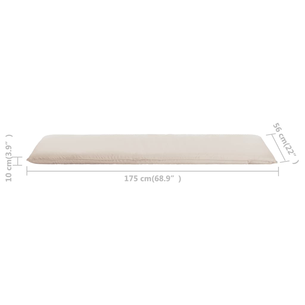 vidaXL Tumbona plegable de tela Oxford blanco crema