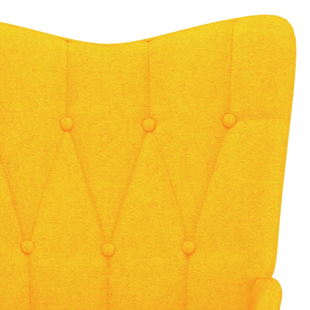 vidaXL Silla de relajación taburete tela amarillo