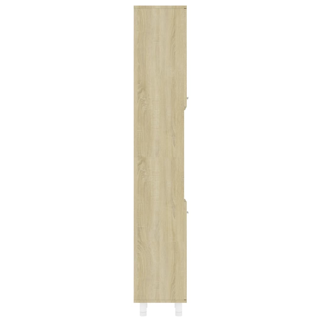 vidaXL Armario de baño madera contrachapada color roble 30x30x179 cm
