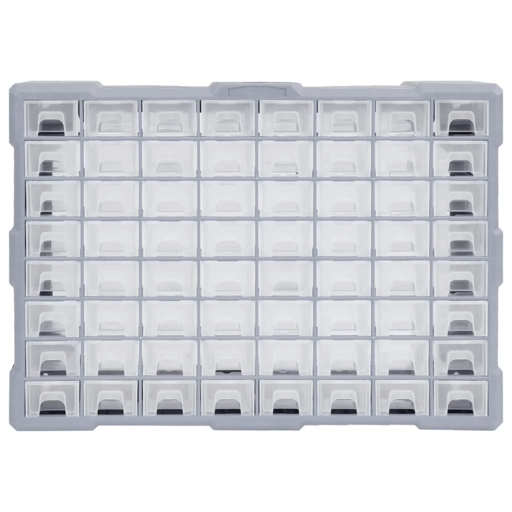 vidaXL Organizador multicajones con 64 cajones 52x16x37,5 cm
