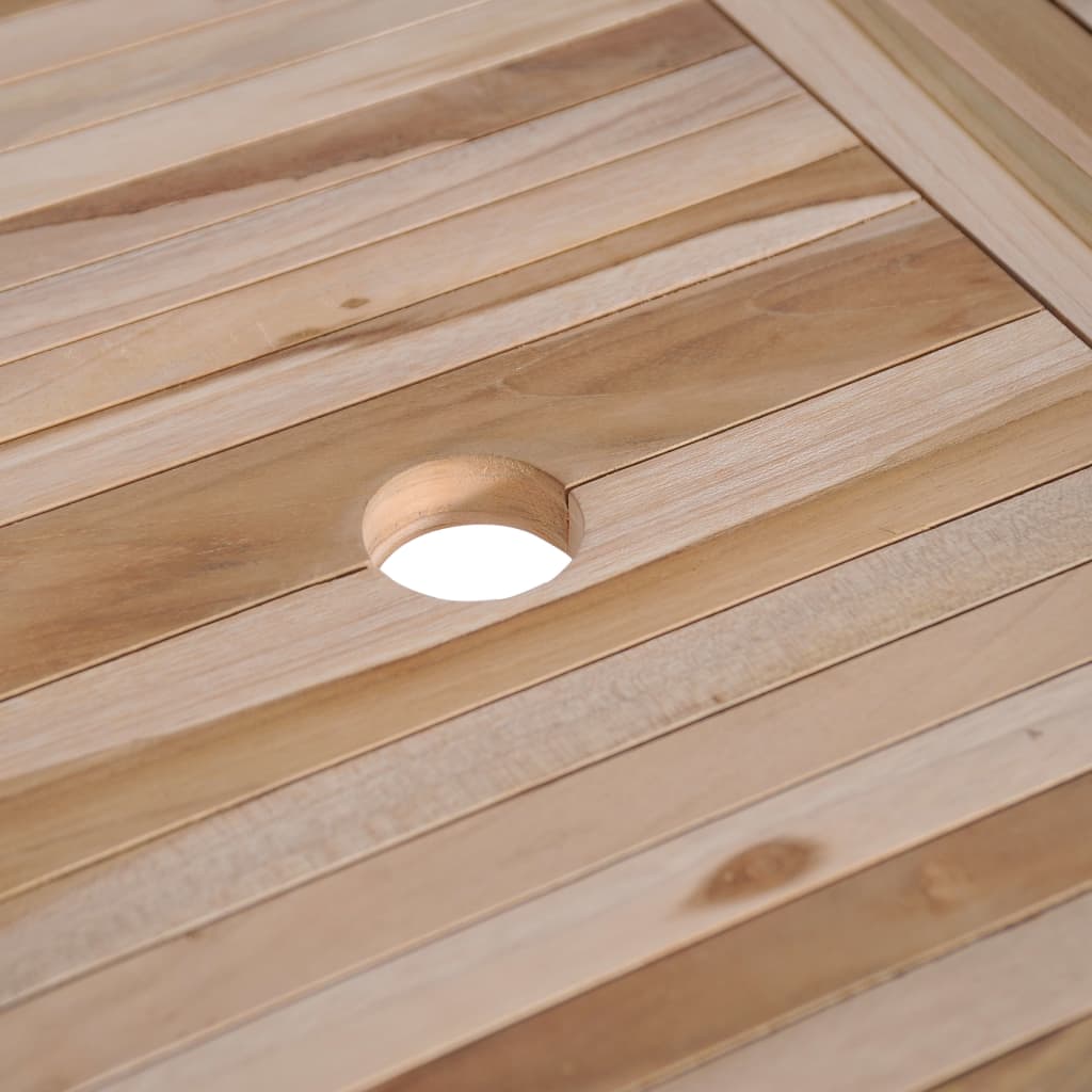 vidaXL Mesa plegable de jardín madera de teca maciza 160x80x75 cm