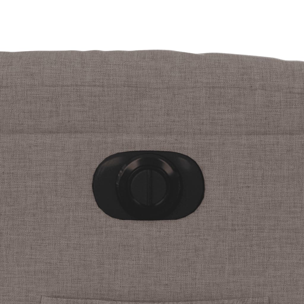 vidaXL Sillón reclinable eléctrico tela gris taupé