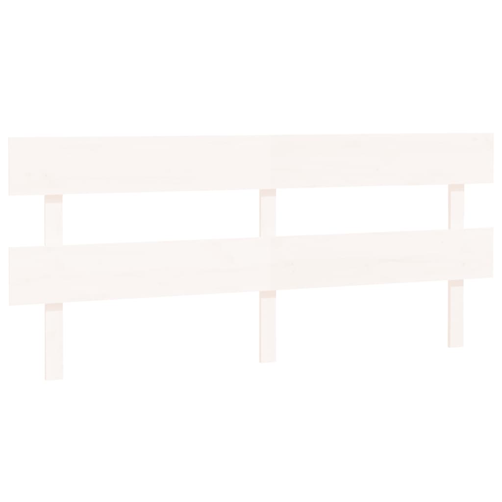 vidaXL Cabecero de cama madera maciza de pino blanco 184x3x81 cm
