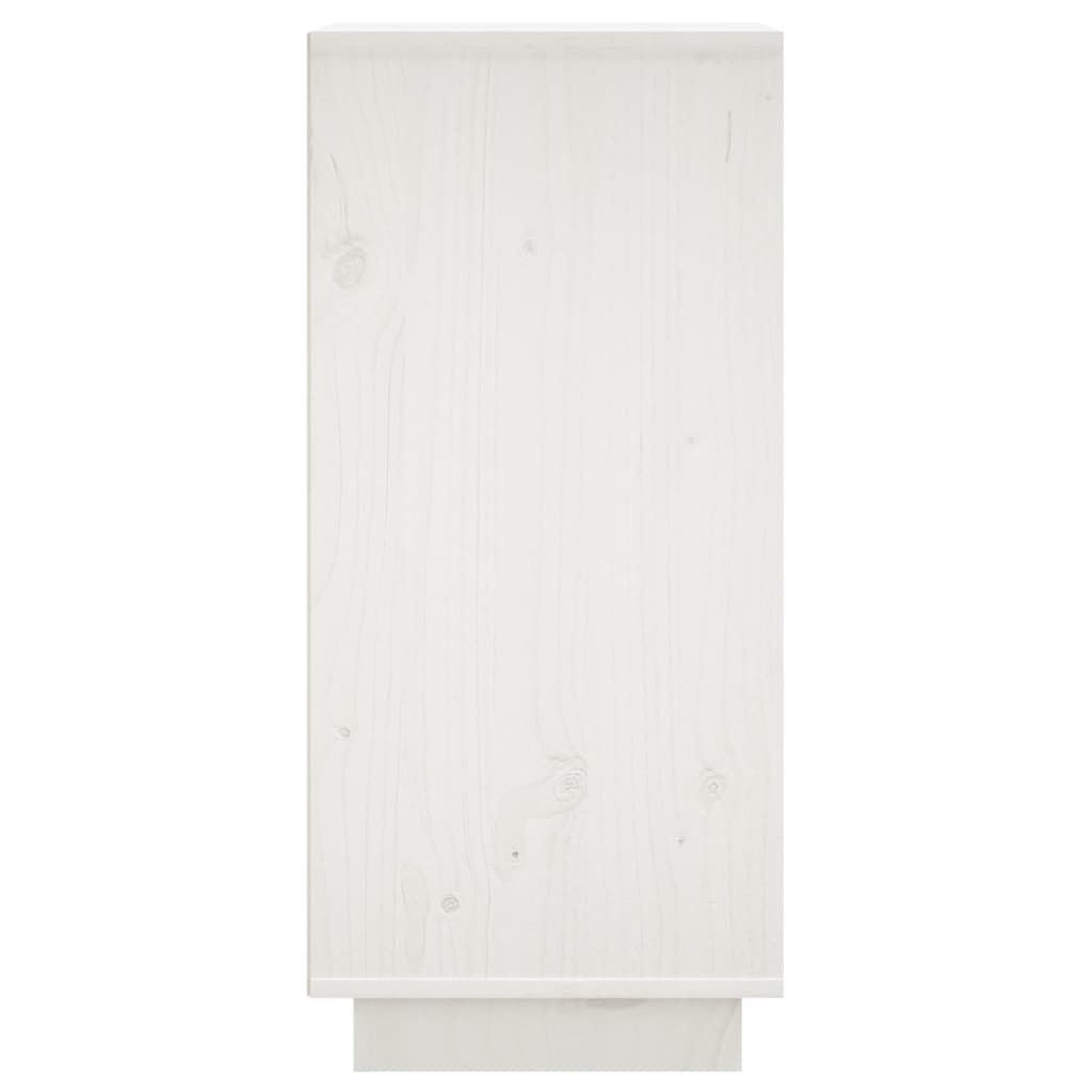 vidaXL Aparador de madera maciza de pino blanco 31,5x34x75 cm