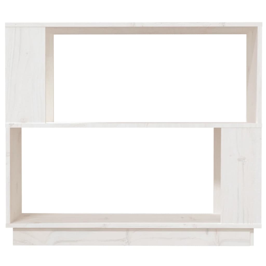 vidaXL Estantería/divisor de espacios madera de pino blanco 80x25x70cm