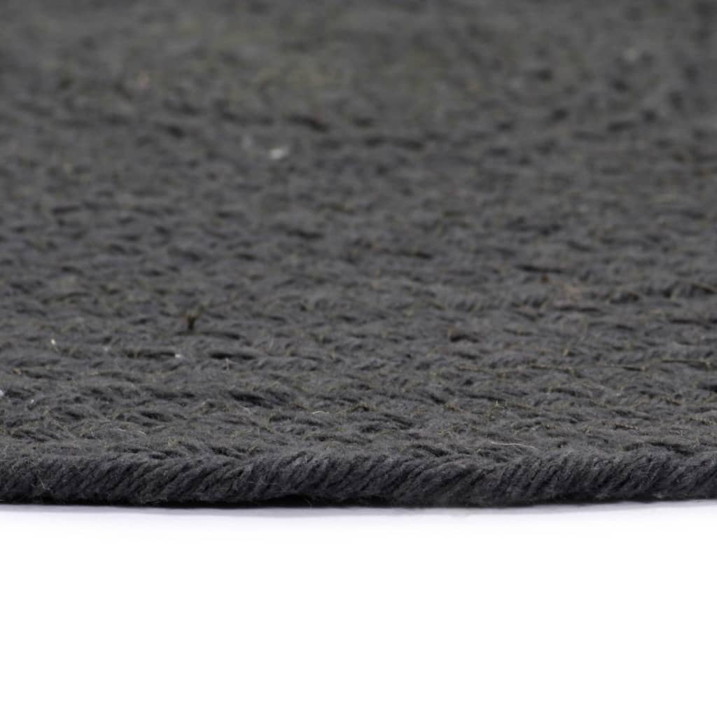 vidaXL Mantel individual redondo 4 uds algodón gris oscuro liso 38 cm