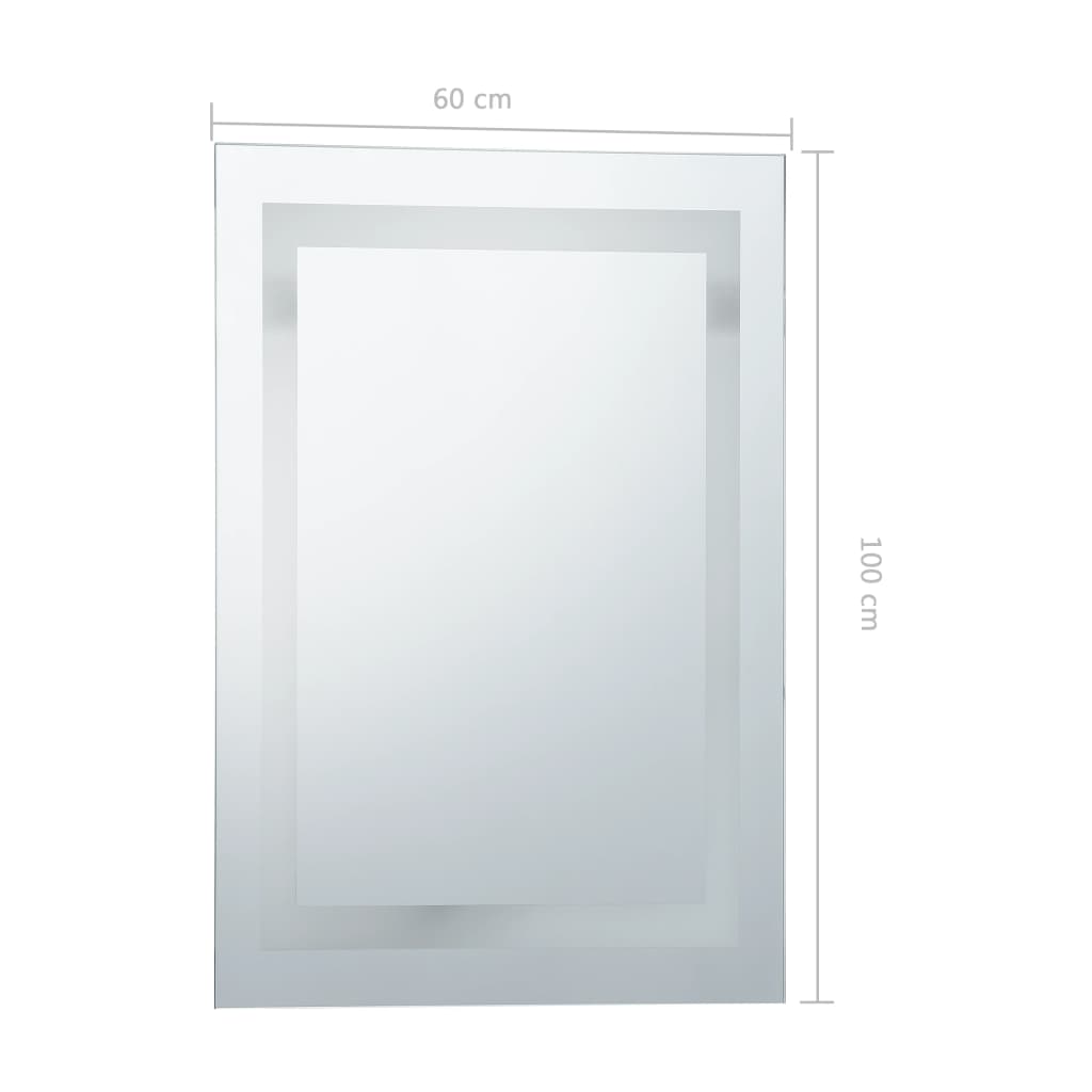 vidaXL Espejo de baño con LED y sensor táctil 60x100 cm