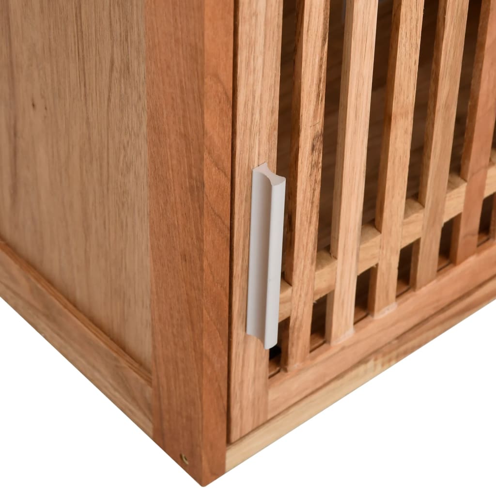 vidaXL Armario de baño para pared madera maciza de nogal 42x23x60 cm