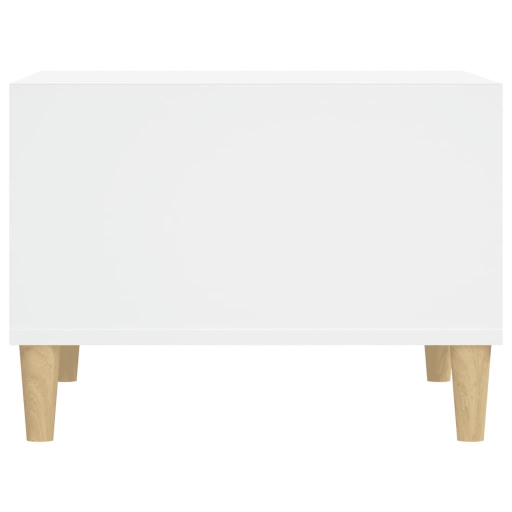 vidaXL Mesa de centro madera contrachapada blanco 60x50x36,5 cm