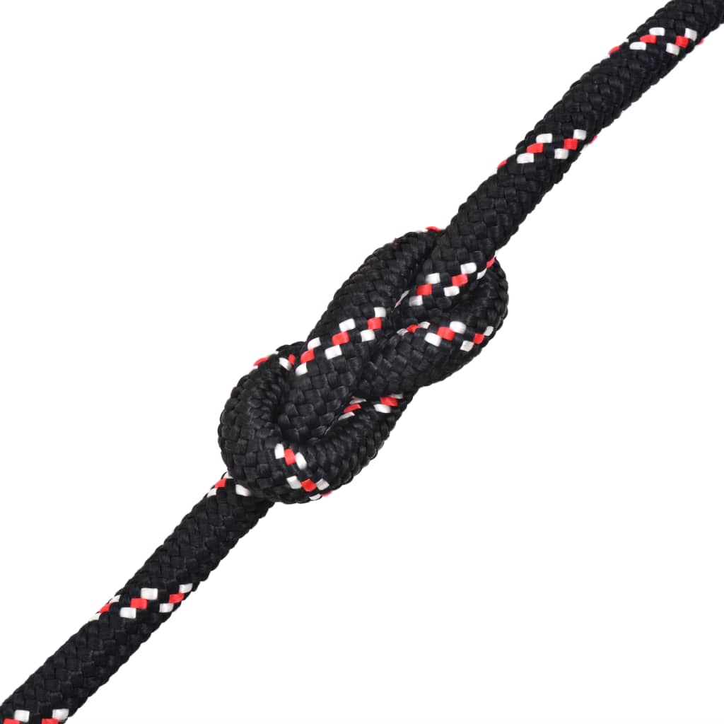 vidaXL Cuerda marina de polipropileno 14 mm 50 m negra