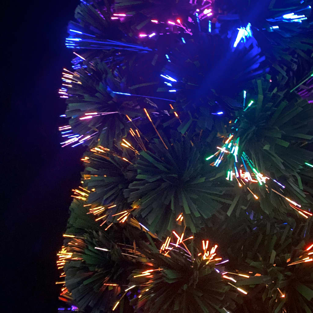 vidaXL Árbol de Navidad artificial estrecho soporte fibra óptica 64 cm