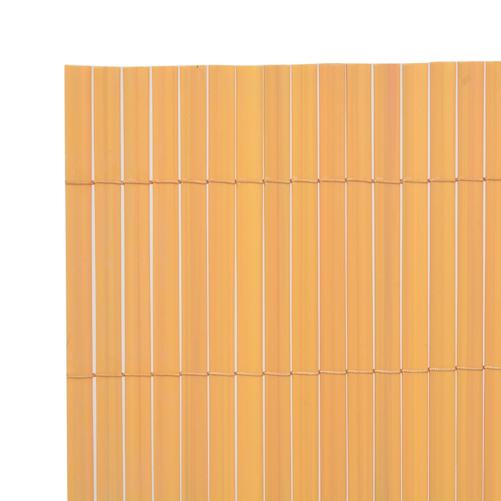 vidaXL Valla de jardín de doble cara PVC amarilla 90x500 cm