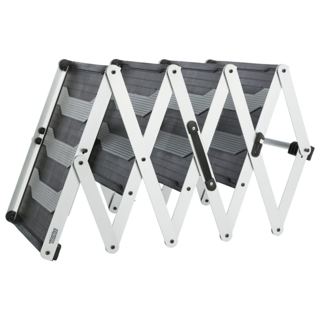 TRIXIE Escalera para mascotas plegable 4 peldaños aluminio 160x70 cm