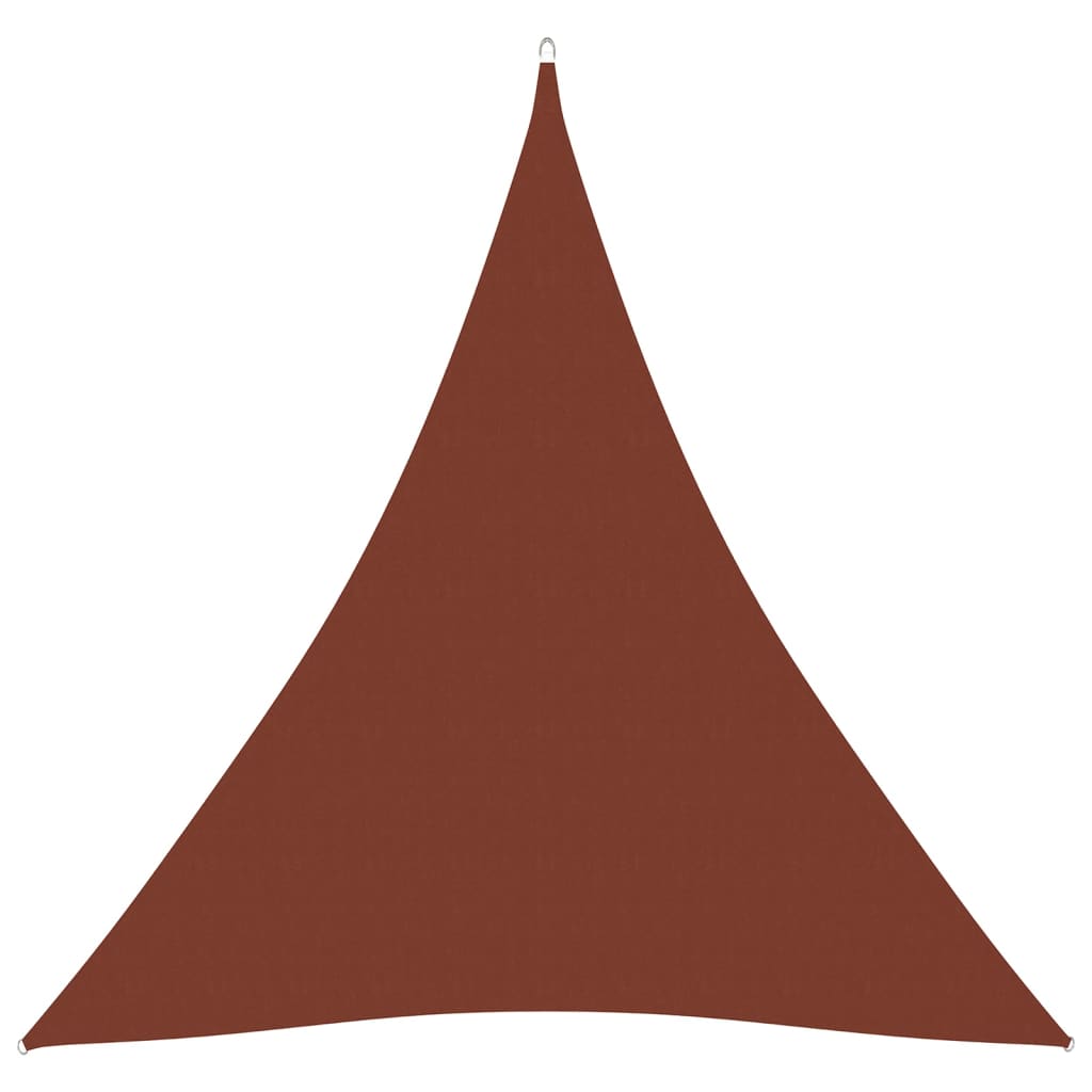 vidaXL Toldo de vela triangular tela Oxford terracota 4x4x4 m