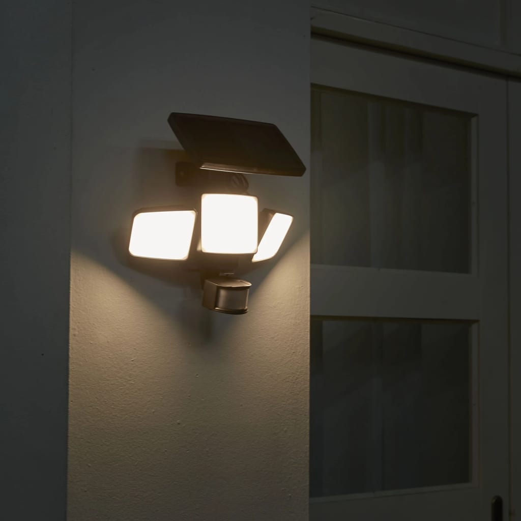 Luxform Luz LED solar inteligente para jardín Security La Rioja negro
