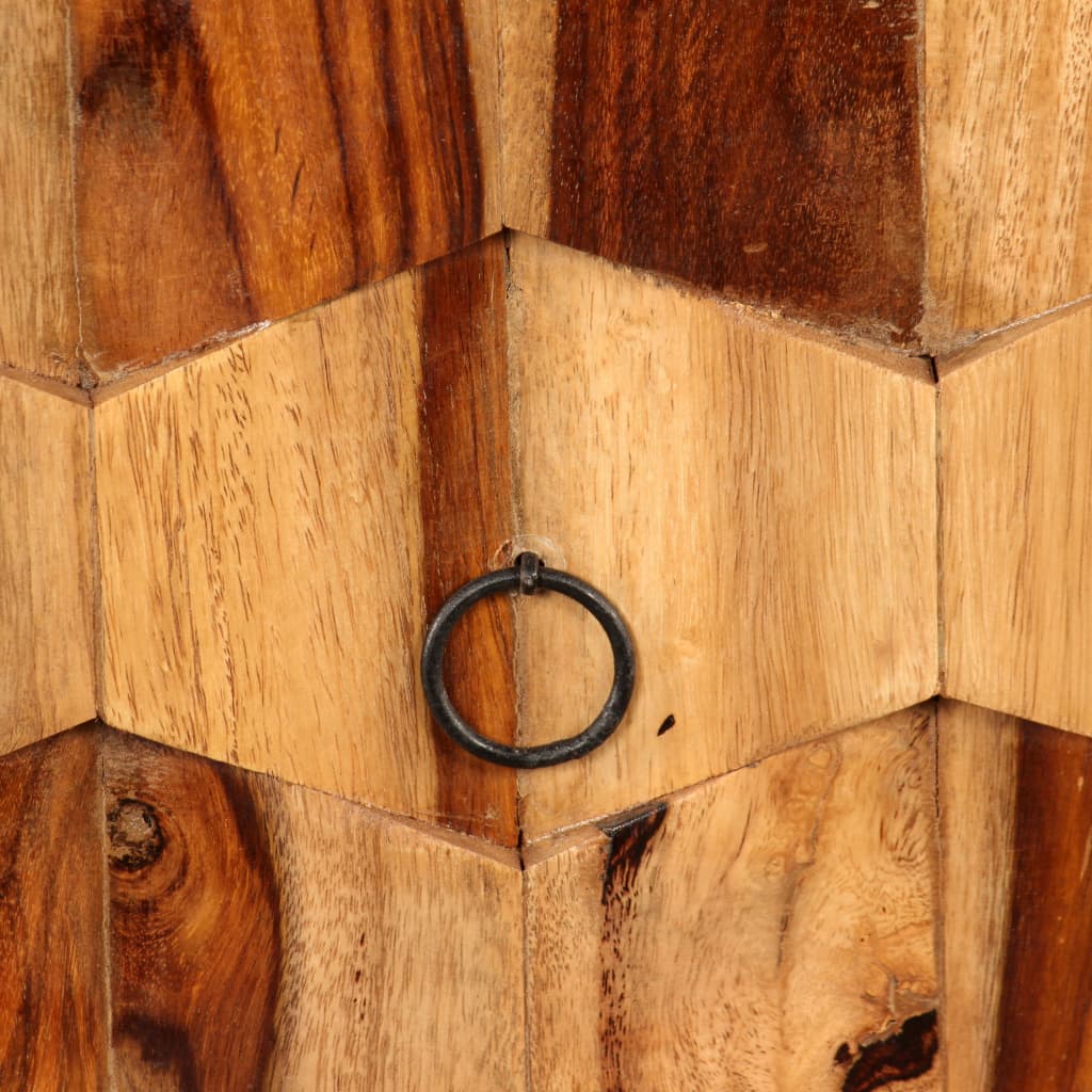 vidaXL Mesita de noche con 1 cajón madera maciza de sheesham