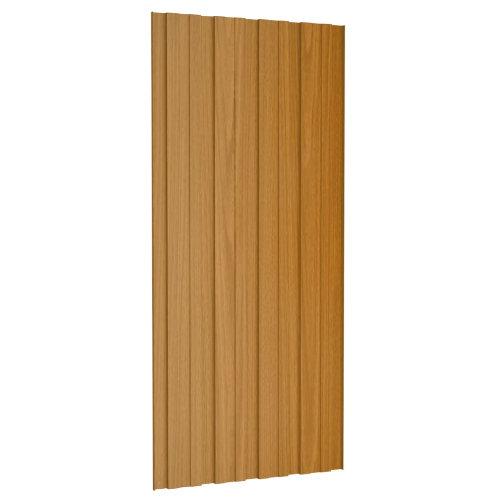 vidaXL Panel de tejado acero galvanizado color madera 12 uds 100x45 cm