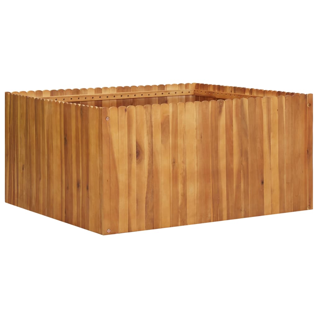 vidaXL Arriate de madera maciza de acacia 100x100x50 cm